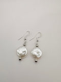 Silver Pearl Effect Earrings