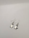 Silver start earrings