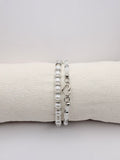 Silver and pearl combo bracelet